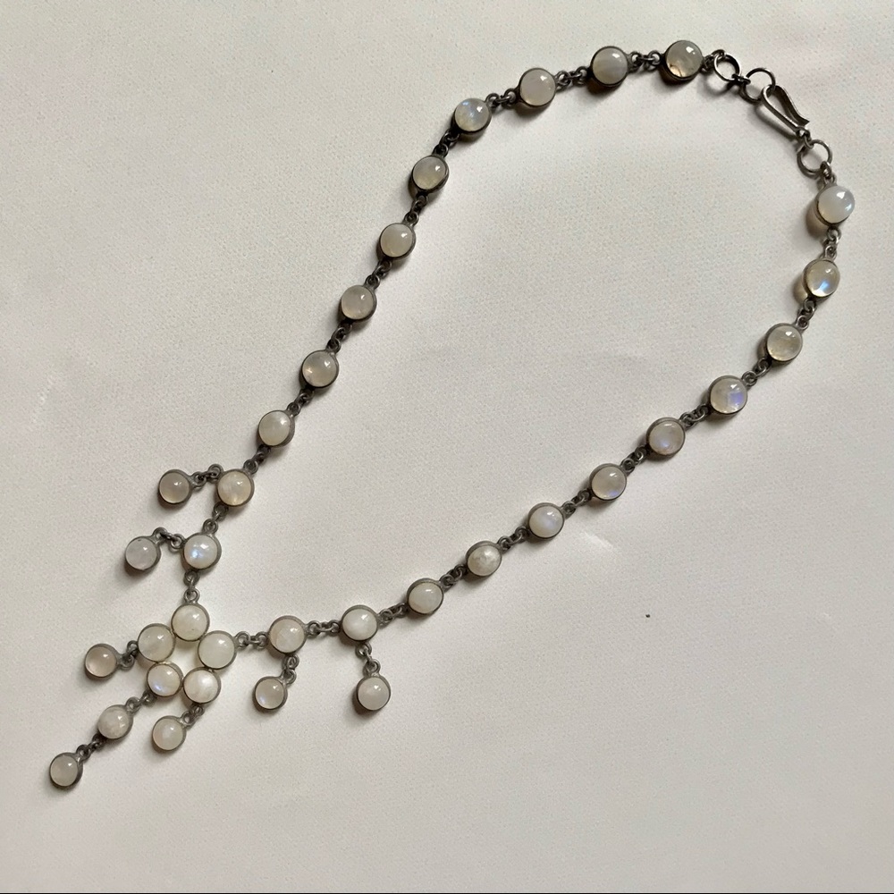 Moonstone Sterling Silver Choker Necklace 🌙